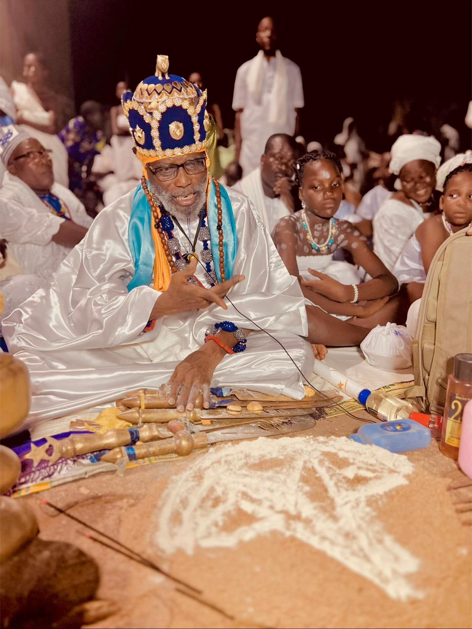 Maître Robert Tchedji en séance de voyance